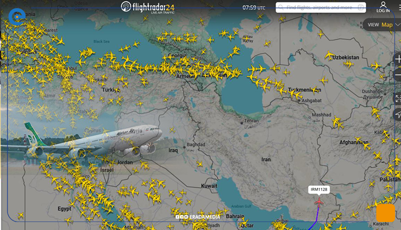 گەشتەكان دەستیان پێكردەوە، فرۆكەی ئێرانی لەئاسمانی وڵاتەكە بینرا